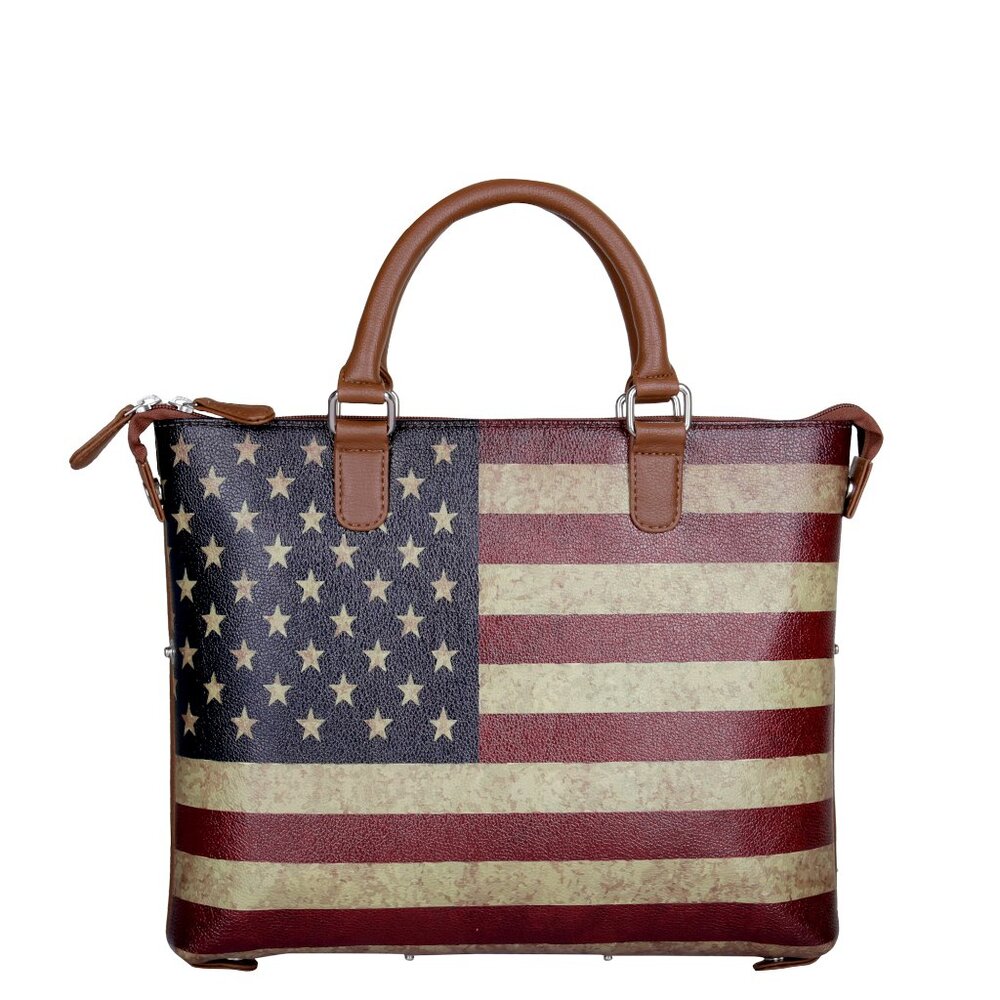 Printed Vegan Leather 3-in-1 Convertible Top Handle Crossbody Bag for Women